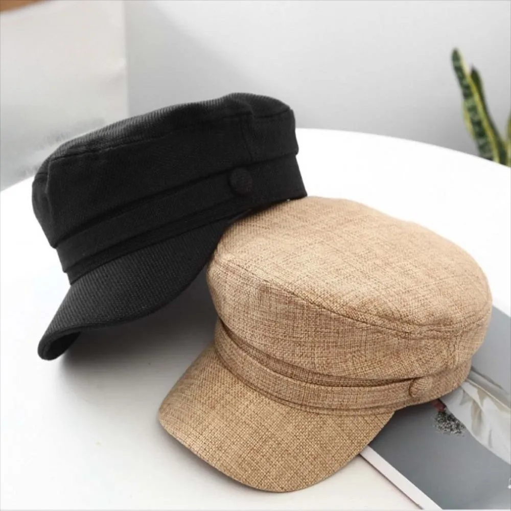 

Vintage Cotton Linen Fashion Octagonal Cap Visor Hats Retro Women Berets Korean Style Artist Hat Ladies Flat Cap Outdoor