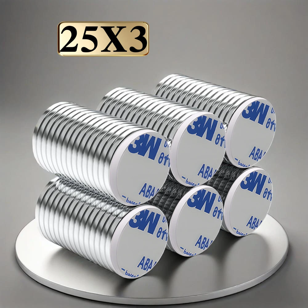 25x3mm Super Powerful Round Neodymium Magnet With double-sid
