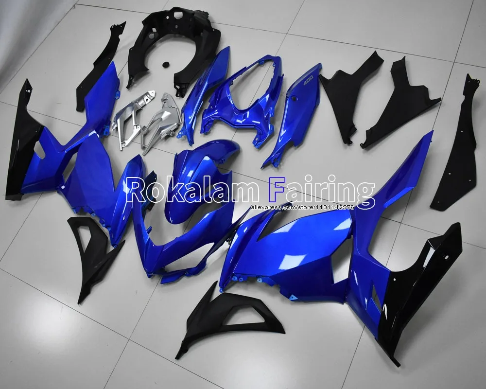 

For Kawasaki Ninja 400 Motorbike Shell 2018 2019 2020 Ninja400 Ninja-400 18 19 2010 Blue Black Fairing Kits (Injection molding)