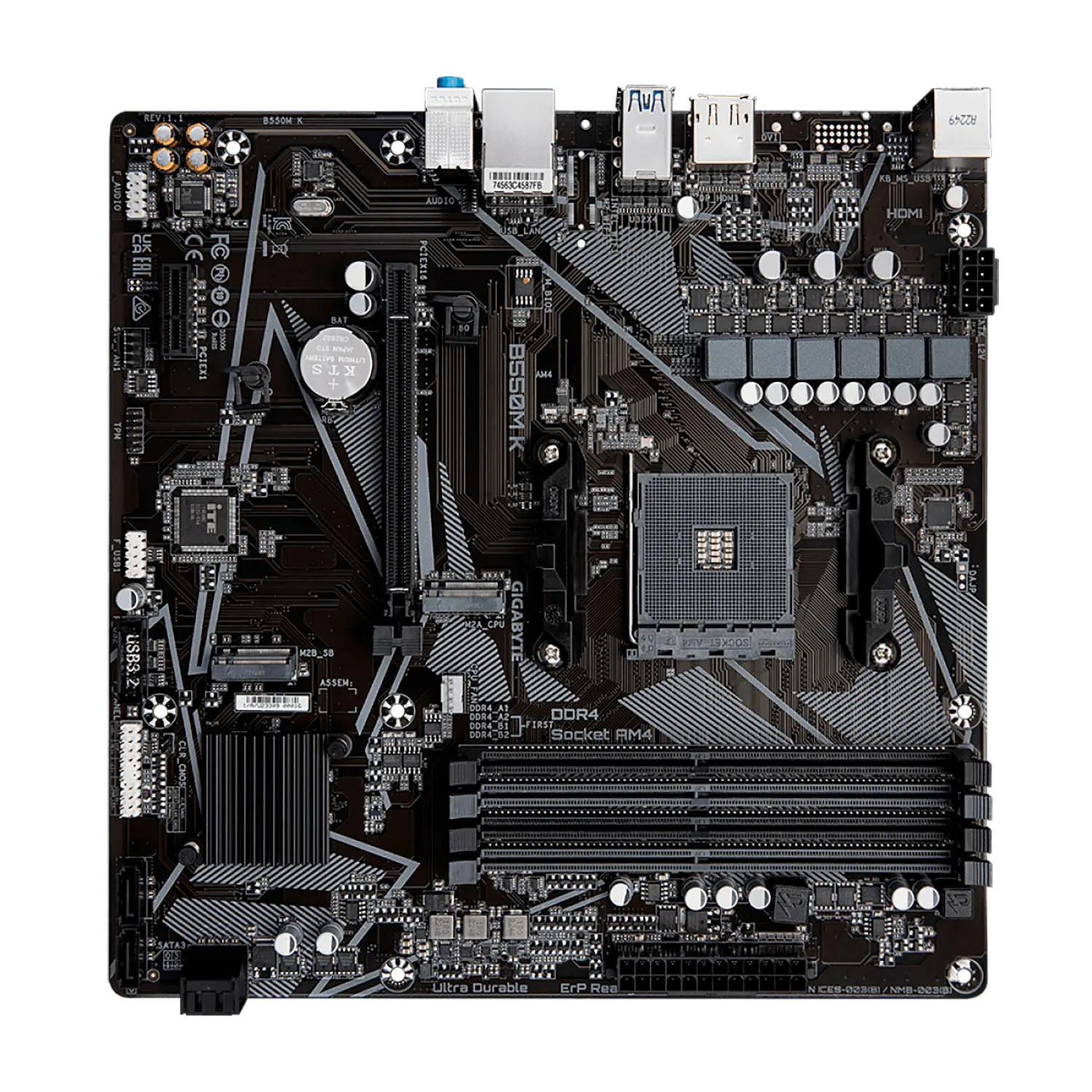 B550M K Gigabyte Motherboard B550 AMD Socket AM4 MATX DDR4 Chipset