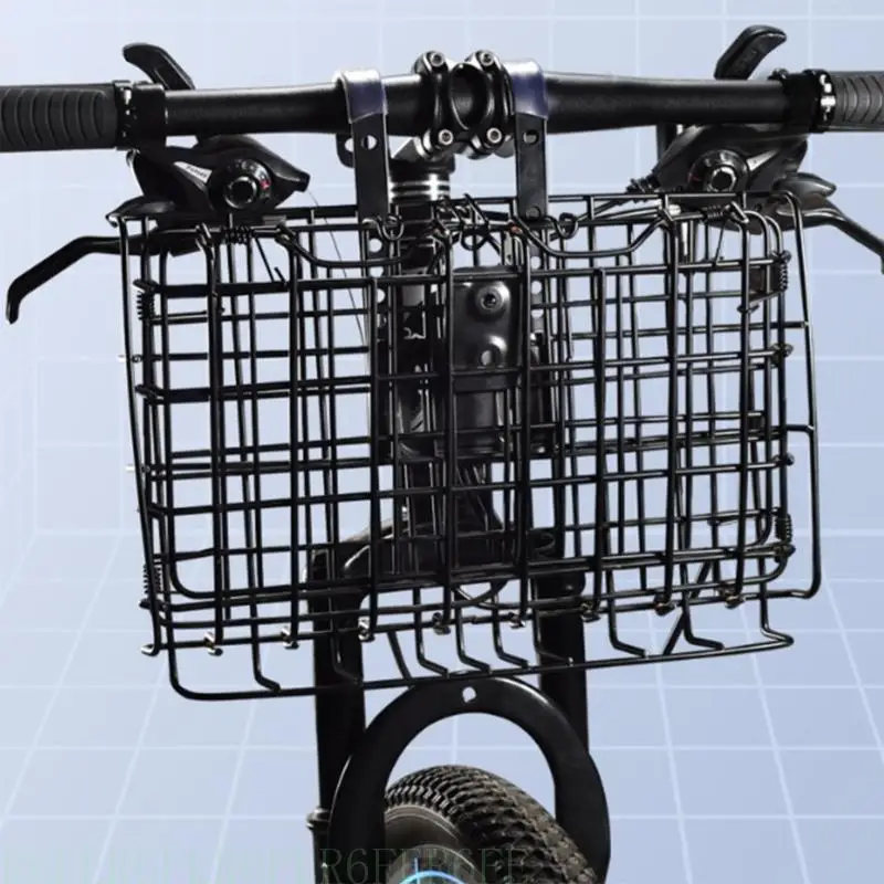 

R6FE Mountain Bike Folding Hanging Basket Detachable Folding Bicycles Basket Front And Rear Hanging Side Trailer Basket
