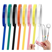 1 Roll Dental Instruments Tapes Autoclave Tape 9 Colors Surgical Autoclavable Marla Gum Tape 150° F Steam Disinfection