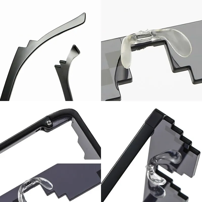 2 قطعة نظارات شمسية فسيفساء كول حفلة خمر ظلال نظارات للرجال منقط نظارات شمسية مضحك نظارات نسائية #5