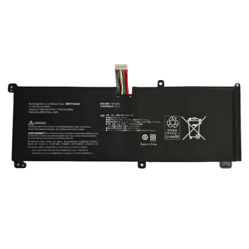 SQU-1609 11.49V 82.49Wh 7560mAh Replacement Laptop Battery for Thunderobot 911M Series, High Capacity Li-ion Notebook Battery