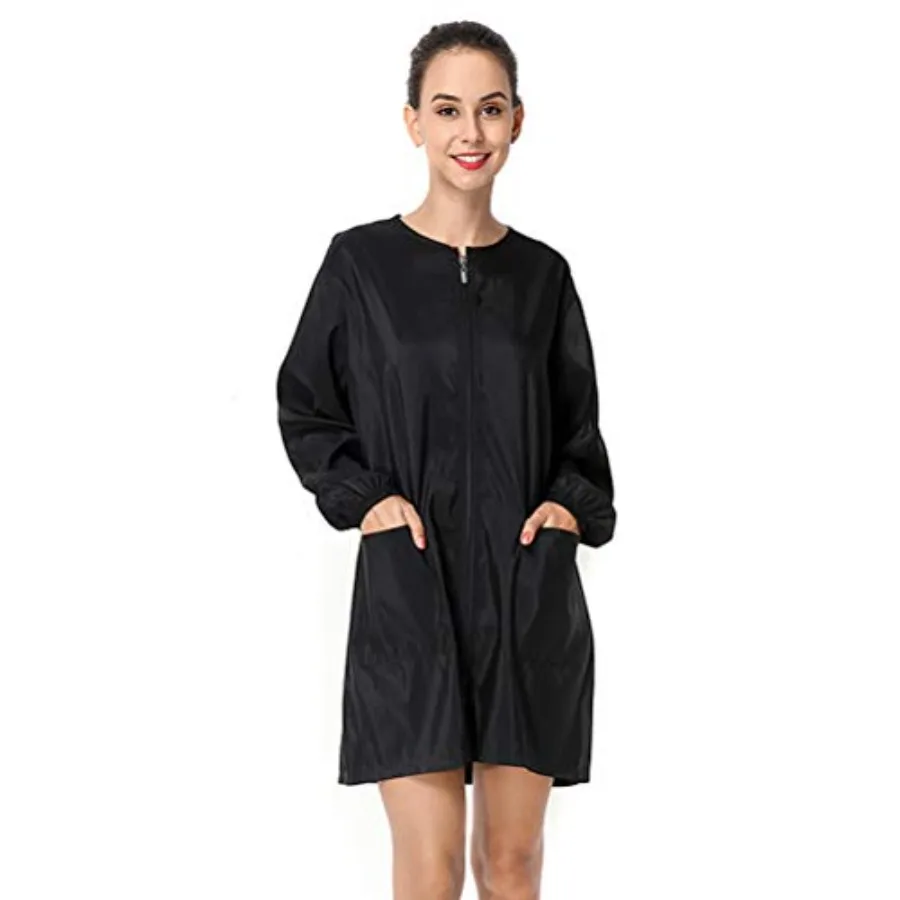 

Polyester Fabric Salon Smock Professional Stylist Jacket Waterproof Haircut Cape Barber Apron