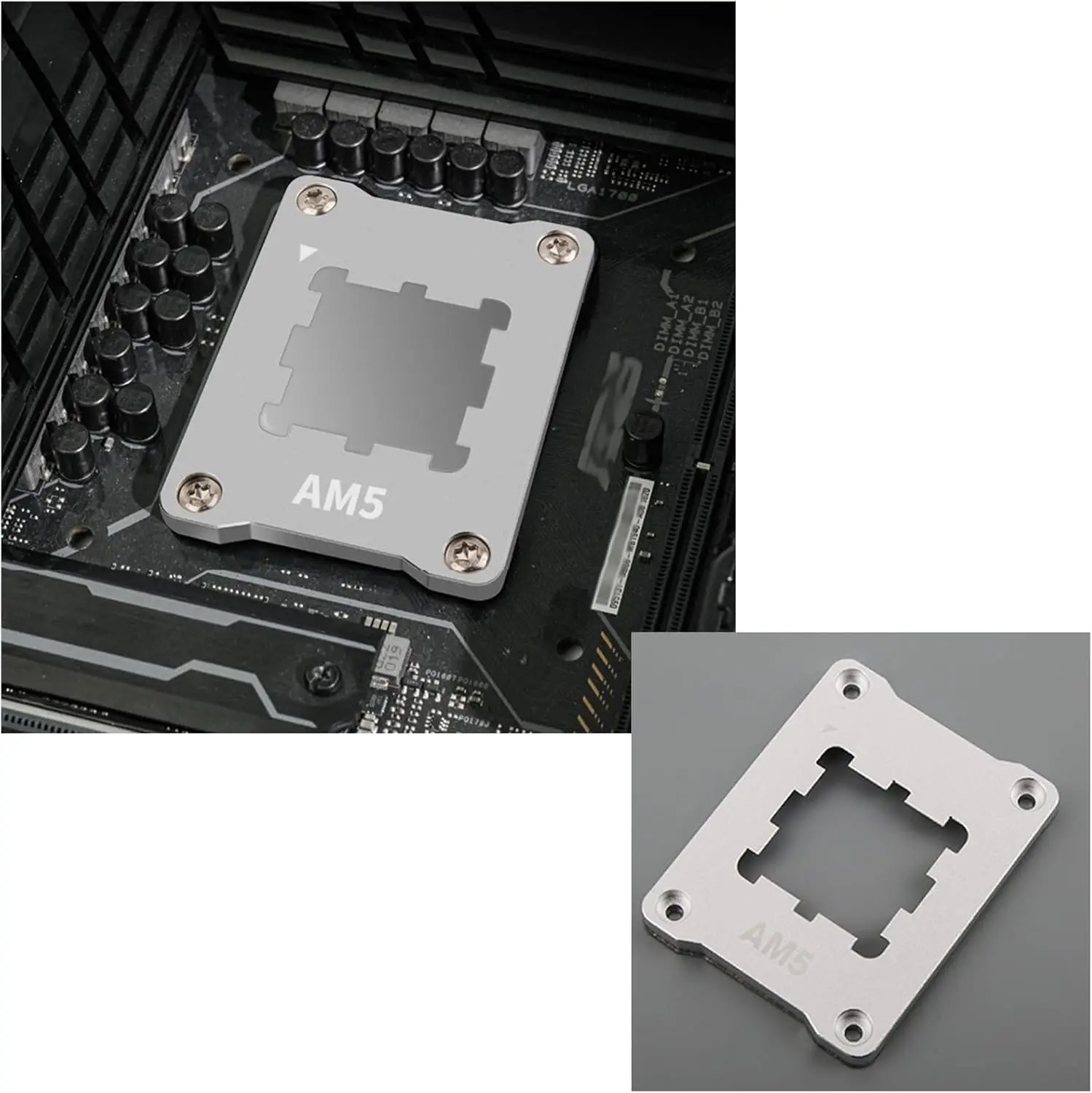 Soporte de CPU de placa base, marco de contacto de CPU AMD AM5 para Kit de marco seguro, hebilla antiflexión