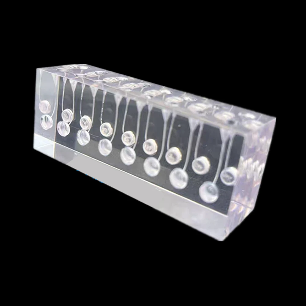 Dental Endodontic Root Model Canal Block Practice Pulp Cavity Clear Resin Endo Training Exercise Lab Material 16 Hole