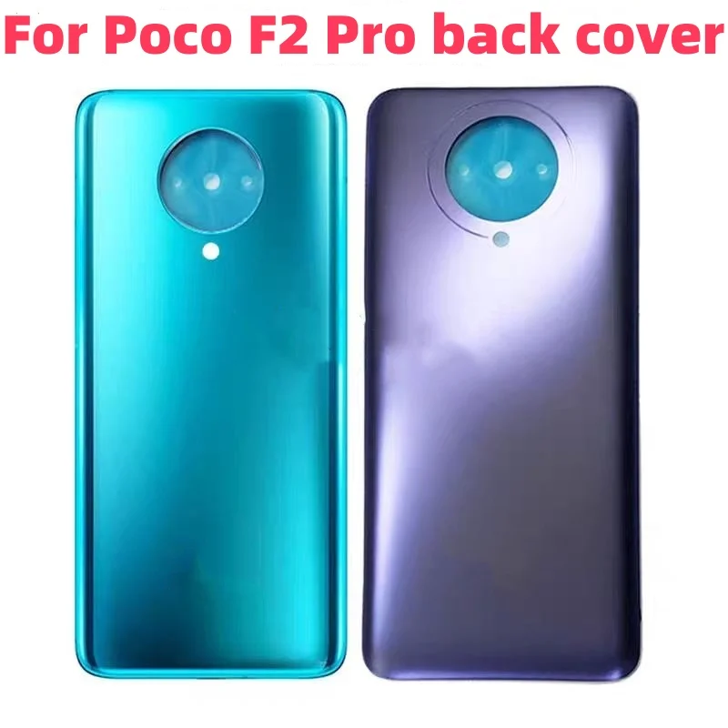 Back cover For Xiaomi Poco F2 Pro Battery Back Cover Glass Panel Rear Door Battery Housing Case Adhesive Replacement