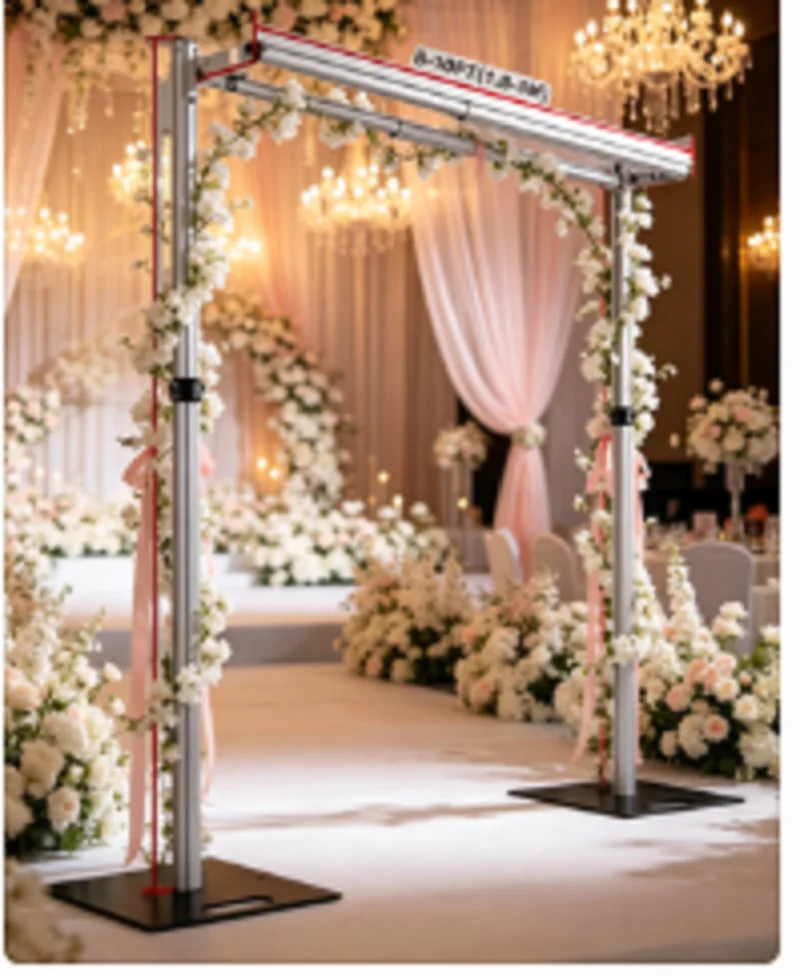 

Backdrop Stand, 10x10Ft Adjustable Backdrop Support System Kit Aluminum Alloy Background Stand, for Event,Birthday Party