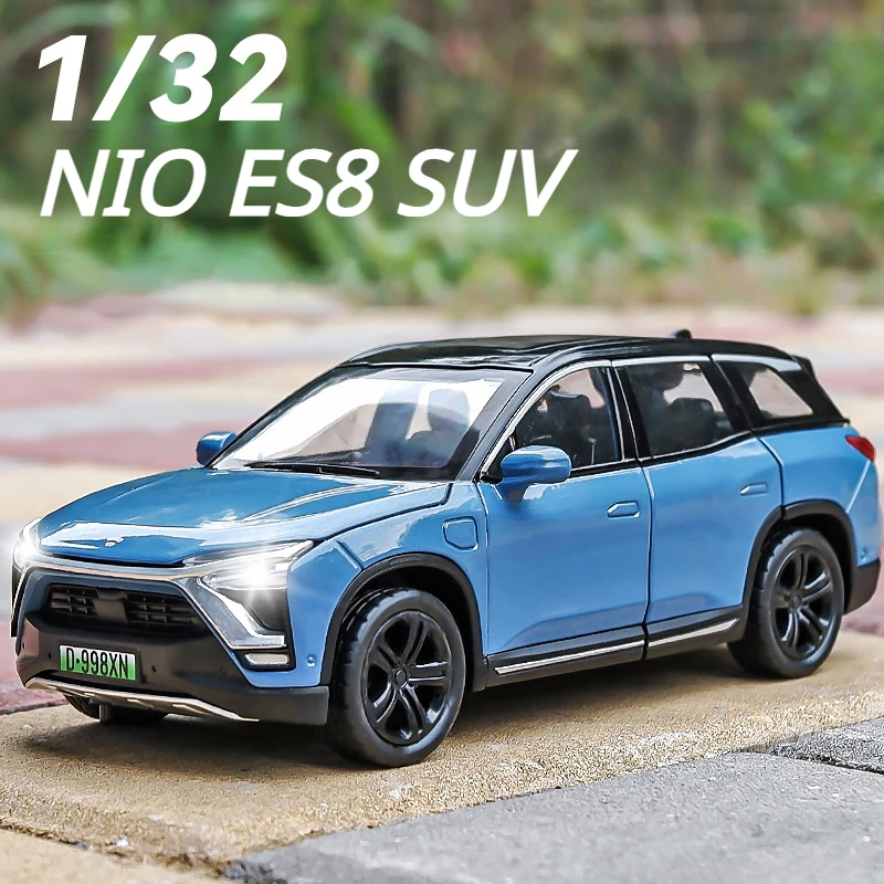 

1:32 NIO ES8 SUV New Energy Alloy Car Model Diecasts Metal Toy Vehicles Model Simulation Collection Sound and Light Kids Gifts