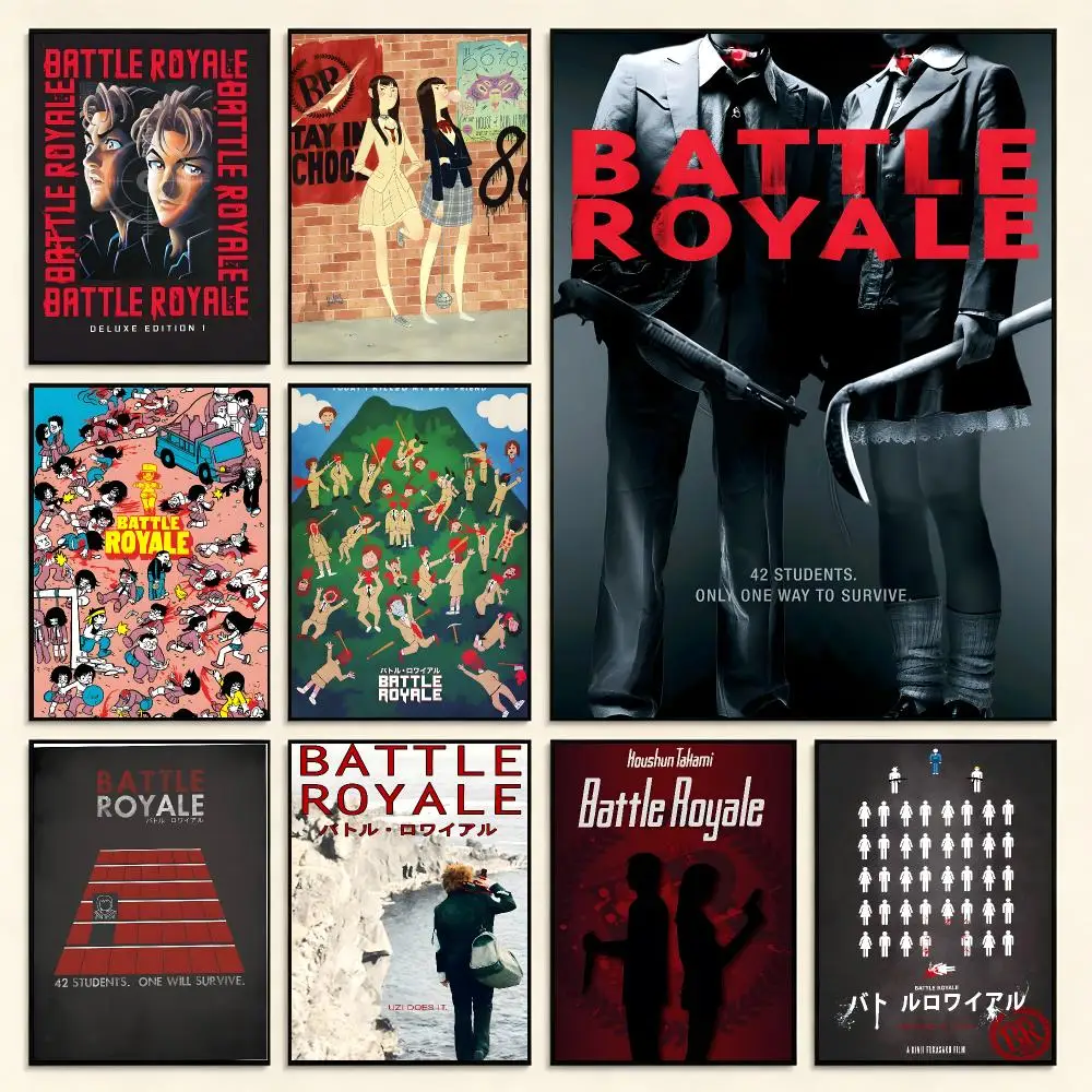 Survival Manga Battle Royale Poster Digital Solvent Print Waterproof PP Fade-Resistant Wall Art Room Decor Gift