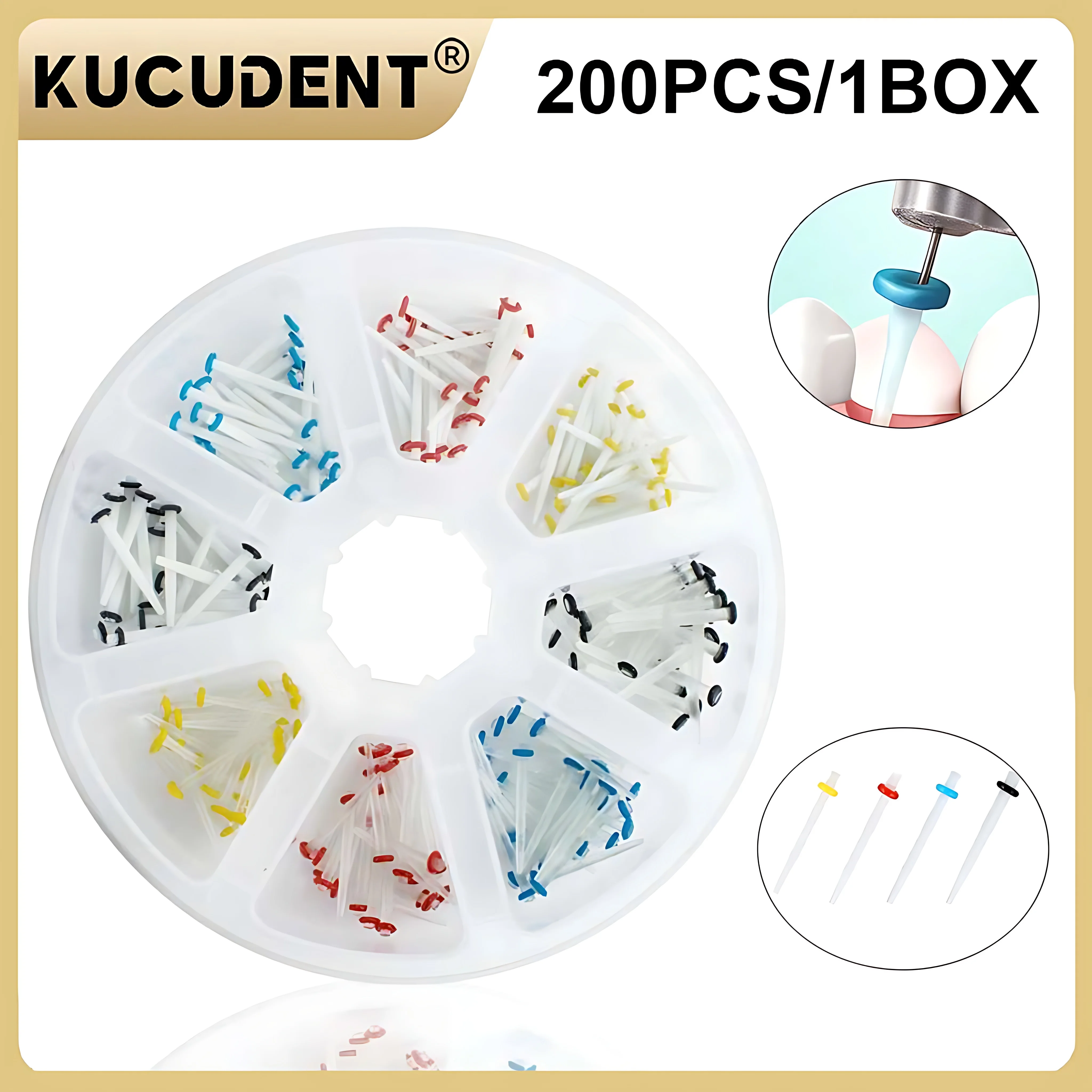 

KUCUDENT 200 шт./кор. стекло кварцевое волокно для восстановления зубов, комплект 1,2 1,4 1,6 1,8 мм для восстановления корневых каналов, стоматологические инструменты