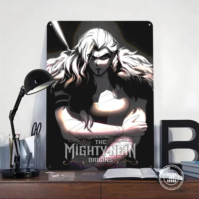 Critical Role The Mighty Nein Origins Printing Poster Customized Retro Wall Art Vintage Metal Signs for Mancave Bathroom Decor