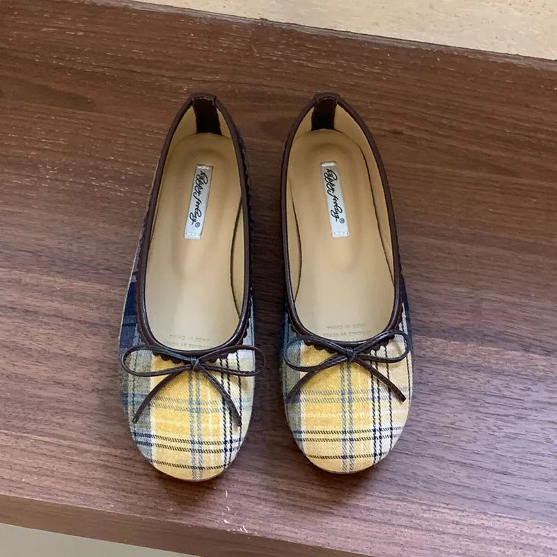 

2026 Spring Women's Ballet Flats Round Toe Bow Shoes Foldable Flat Roll Slippers Classic Versatile Ladies Ballet Shoes New Woman