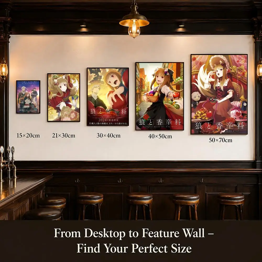 Anime-Spice and WolfS Poster Coffee Shop Wall Decor – Hotel Room Print, Living Room Art Poster - view 6