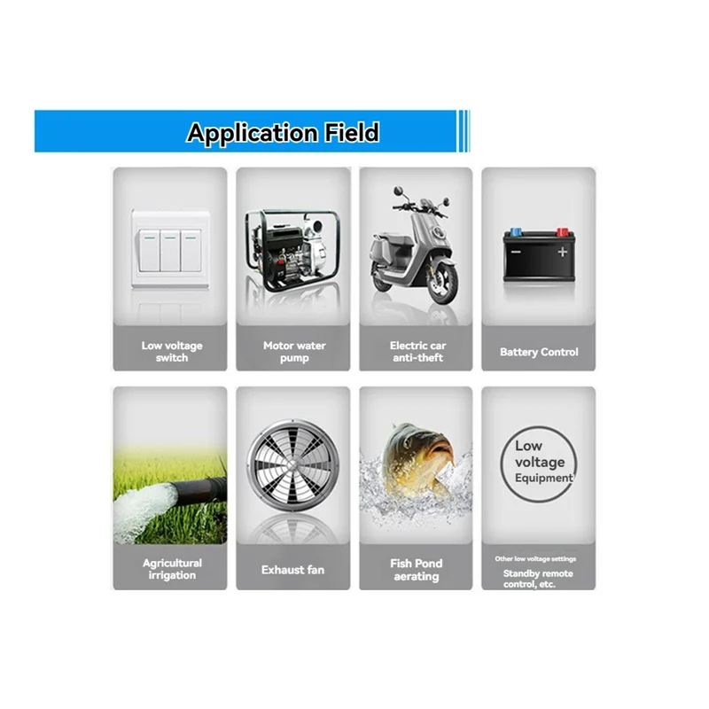 AS95-Sakelar Jarak Jauh Nirkabel Daya Tinggi 30A Remote Control RF433 Jarak Jauh Tegangan Lebar 1000M