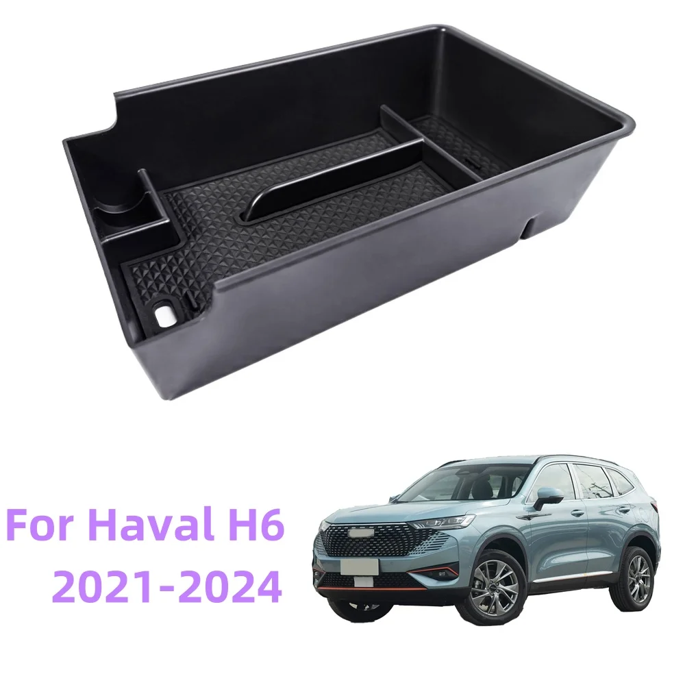 

For Haval H6 3th Gen 2021-2024 Center Console Organizer Tray Armrest Storage Box Layered Storage Box Tidying Car Accessories