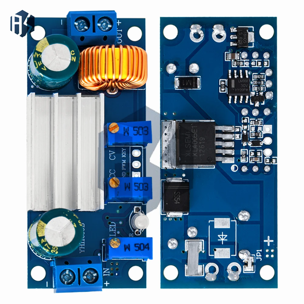 Módulo Step-Down XL4005: Conversor Buck DC-DC 5A com Proteção Automática, CC/CV Ajustável para Carregamento de Lítio