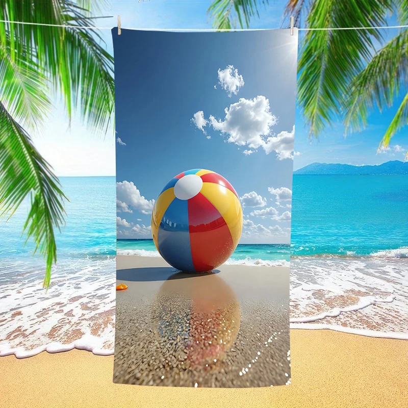 Golden sunset palm shell beach towel tropical dusk romantic wind speed dry towel