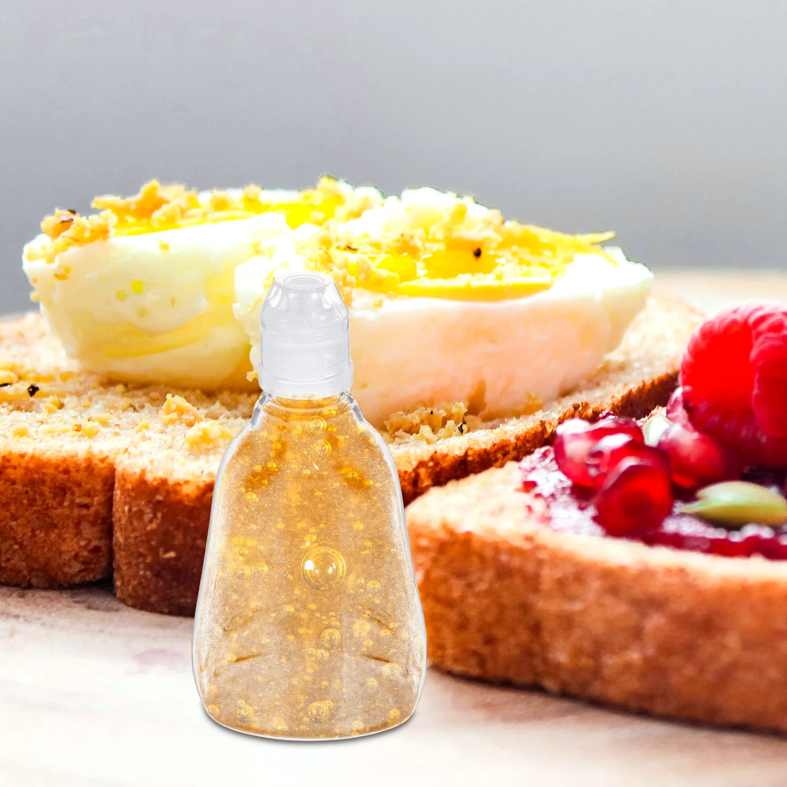 

Honey Bottle Squeezable Plastic Sauce Dispenser Clear Condiment Container Kitchen Accessories For Travel Picnic Bbq Syrup