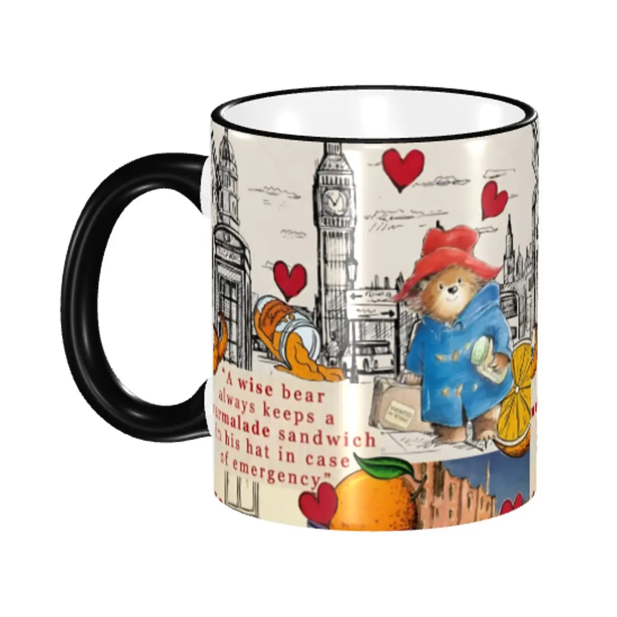 

Customized P-Paddingtons Cute Bear Coffee Mug DIY Classic Anime Adorable Animal Ceramic Tea Milk Mug