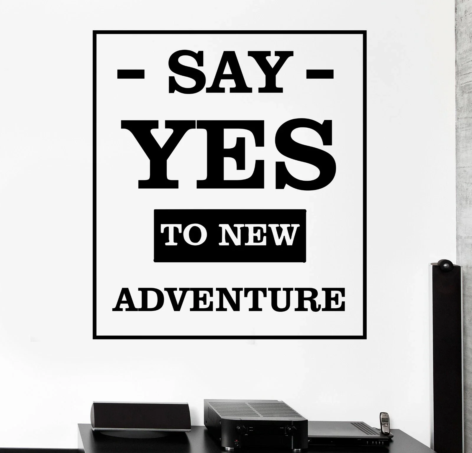Wall Decal Positive Sign Lettering Words Office Adventure Vinyl Sticker (ed1884)