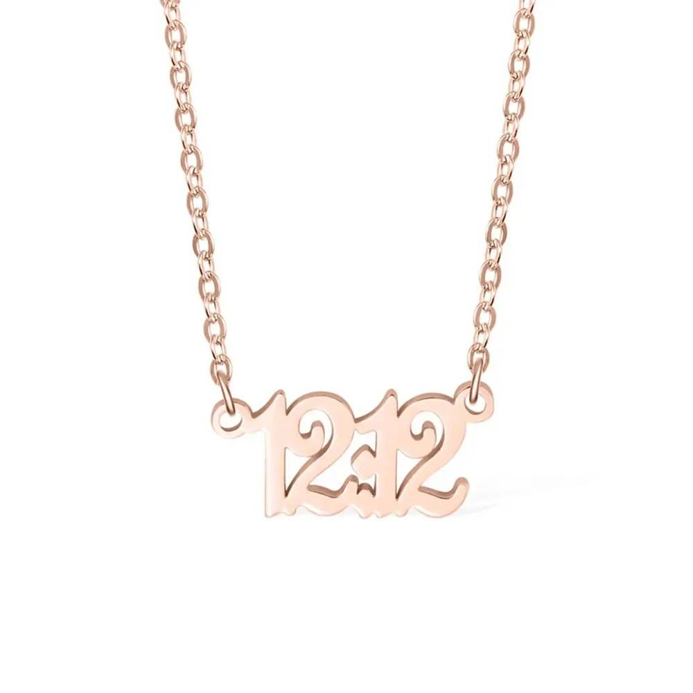 Custom Vintage Bible Verse Number Necklace Gold Plated Personalized Scripture Number Pendant Neckalce Jewelry Christmas Gift