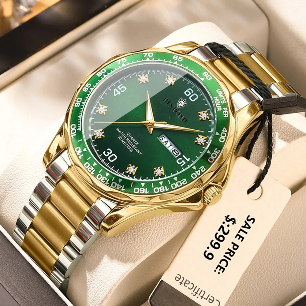 

Luxury Brand Fashion Quartz Wristwatches Men High Quality Diamond Watch For Man Clock Digital Dial Automatic Watches Mens Gifts