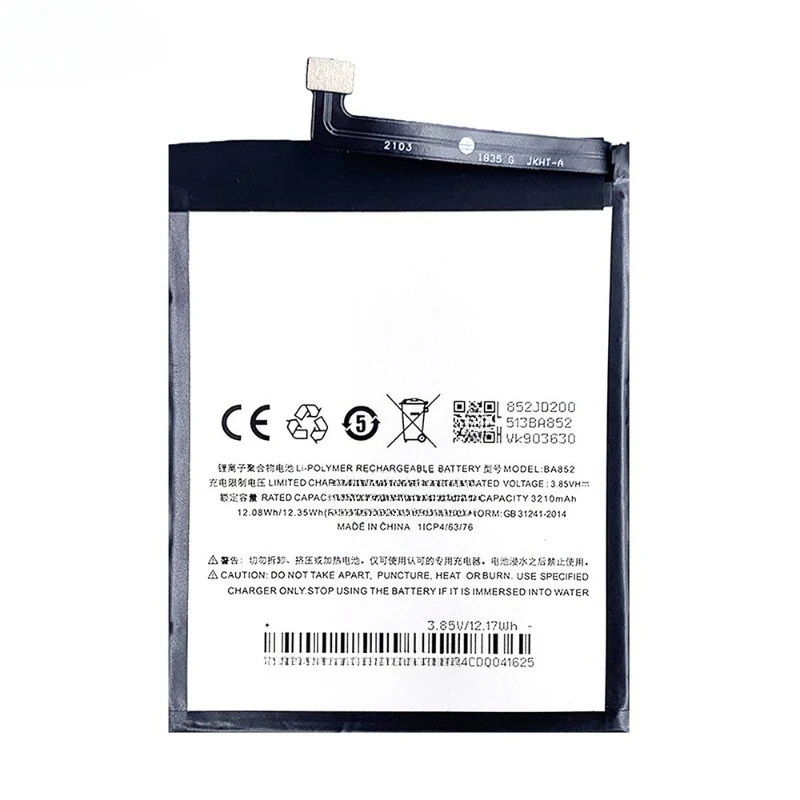 3210mAh BA852 Mobile Phone Battery for Meizu X8 High Quality Replacement Batteries Lithium Polymer Bateria