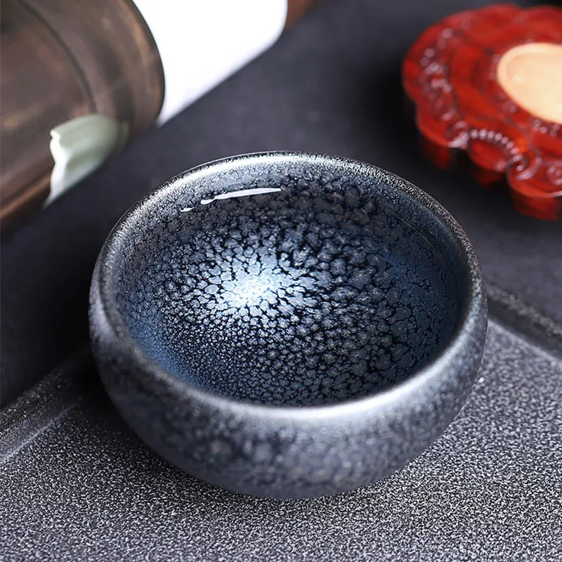 

1PC,100-150ml Jianzhan large ceramic master tea cup,high-end business gifts,Chinese classical tea set, large capacity tea bowl