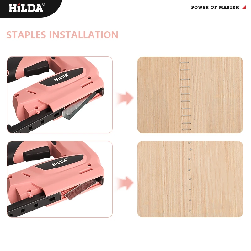 HILDA Electric Staple Nail Gun Cordless Staple Gun Cordless Portable USB Charging Battery Powered Nail Gun for Woodworking view 4