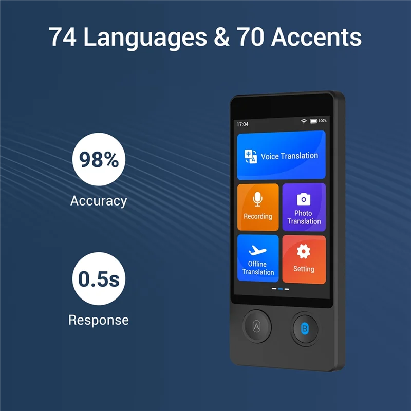 B63B-W12 Translator Device Text Photo Simultaneous Translator 144 National Language Intelligent Real-Time Translation