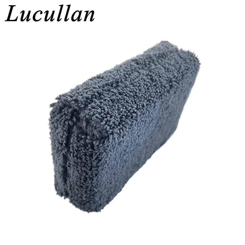 Lucullan Premium Grade Cobra Long Fiber Plush Wax Glazes Rectangle Foam Pad Microfiber Detailing Applicator Sponge