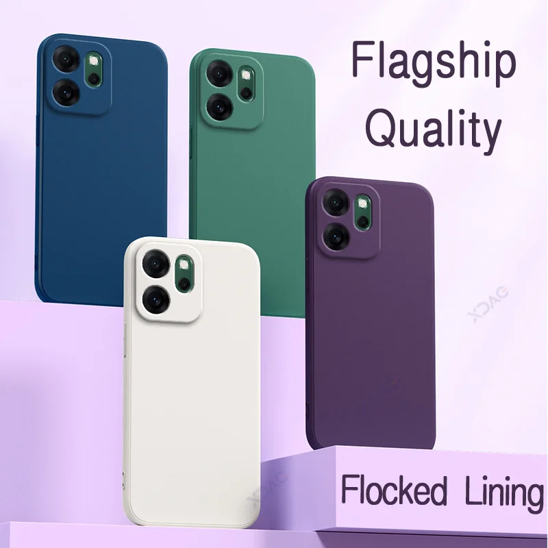

Противоударные мягкие защитные чехлы для OPPO Reno14 F Reno 14F CPH2743 6,57 дюйма, оригинальные квадратные чехлы из жидкого силикона для телефона