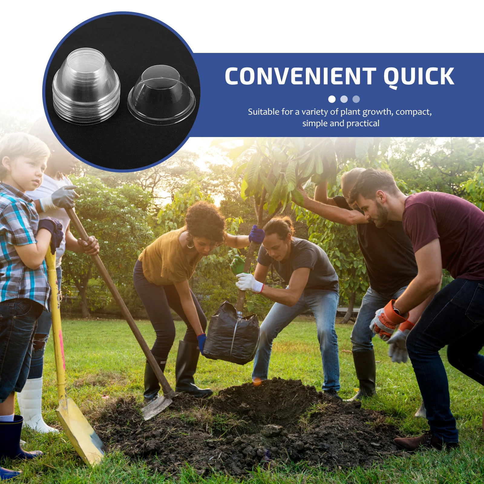 

50Pcs Hydroponics Transparent Plant Grow Lids Plastic Seedling Covers Soilless Gardening Hydroponic Cover Plant Hydroponic Cover