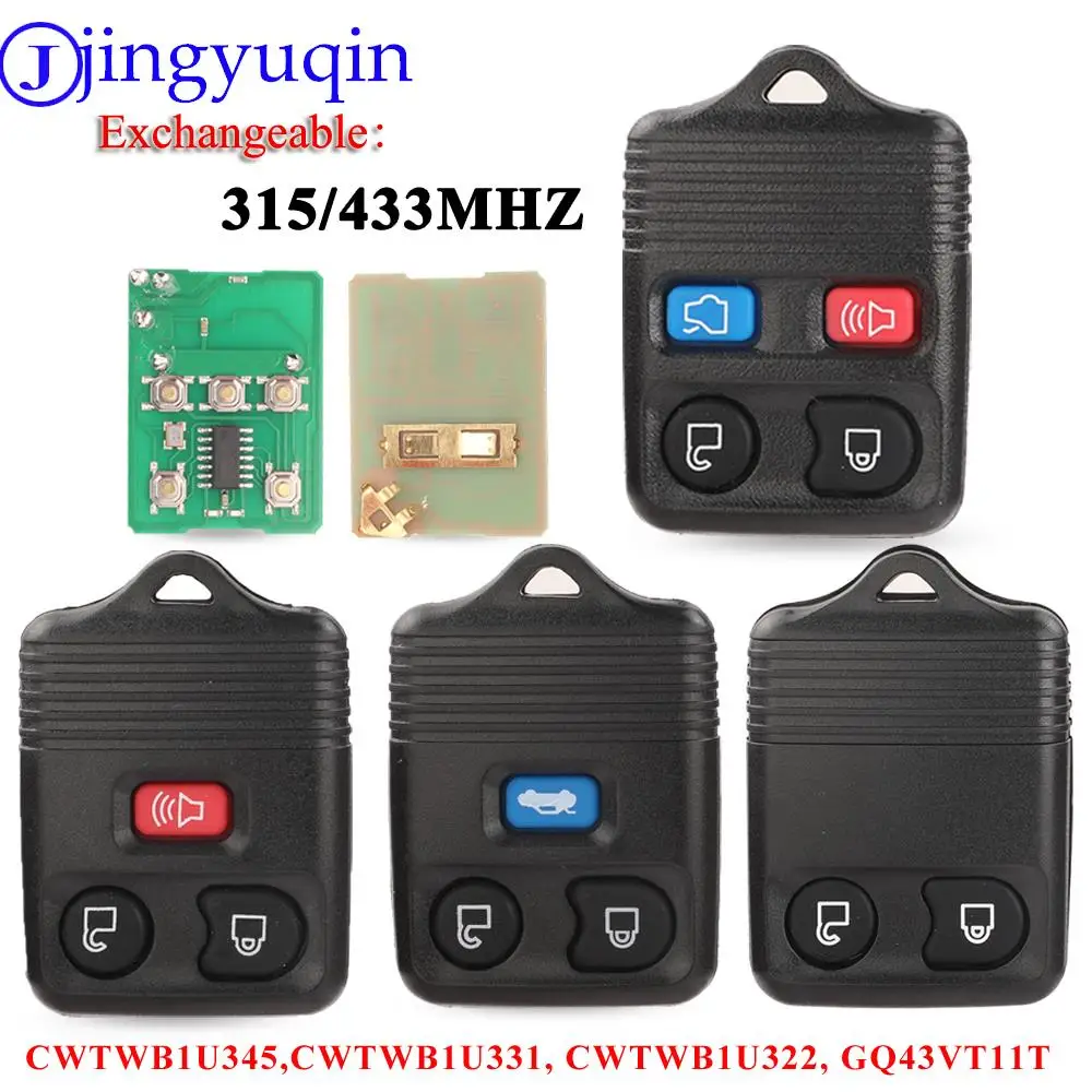 Jingyuqin Car Key Transit Keyless Entry Fob 315/433MHz For Ford Focus Complete Escape Remote Control Circuid Board CWTWB1U345