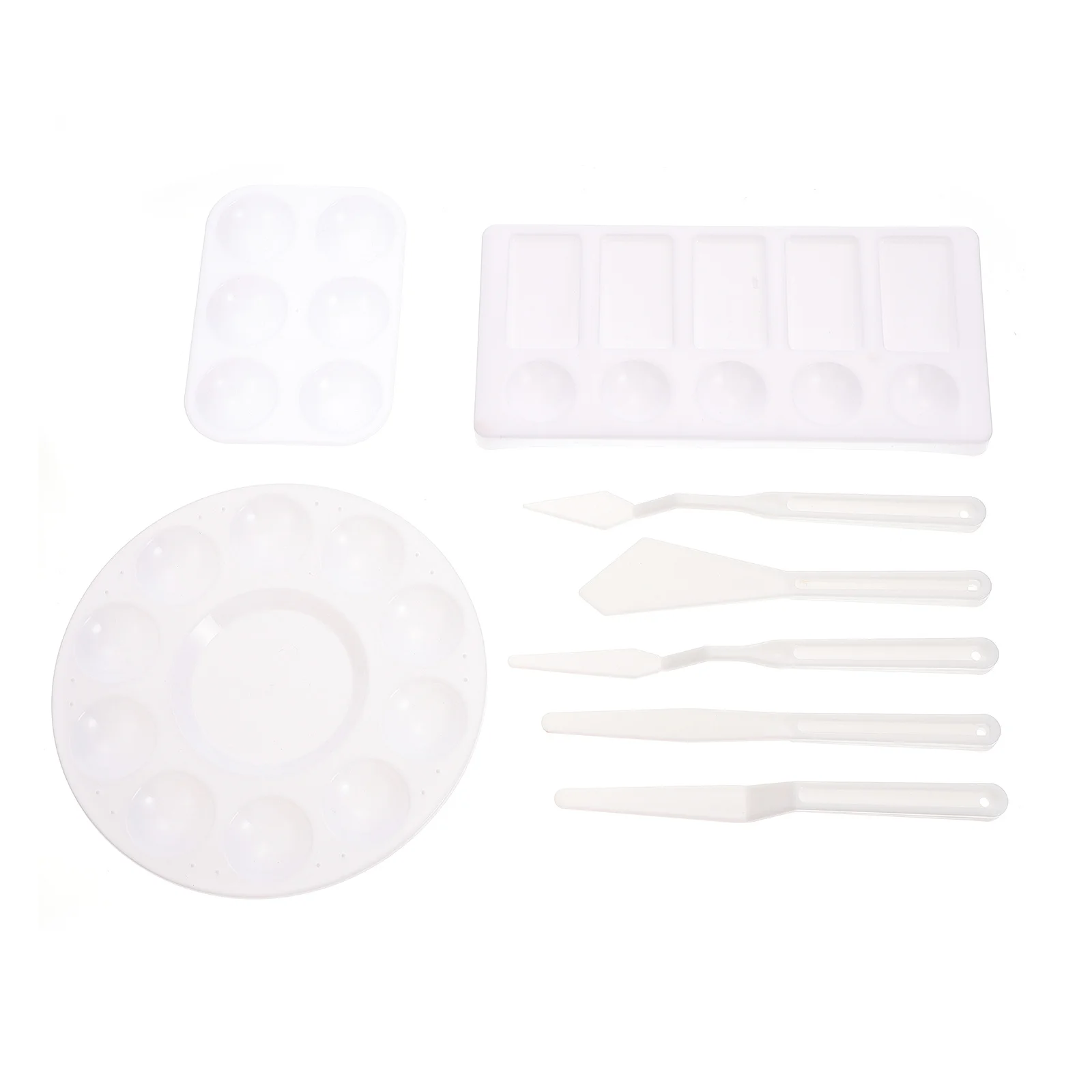 1 مجموعة لوحات الألوان المائية الصباغ الصواني كاشطات لخلط الألوان لوازم الفن أدوات الطلاء المنصات البلاستيكية Diy بها بنفسك الفن اللوحة