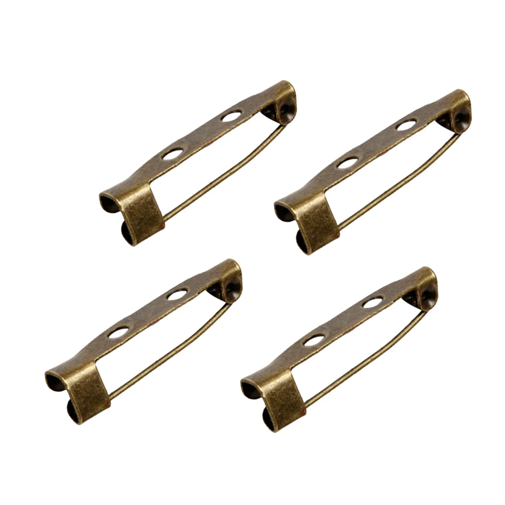 

200pcs Safety Brooch Clasp Badge Craft Wear Resistance Pin Backs Durable Alloy Pin Sewing DIY Clasp Brooch Projects