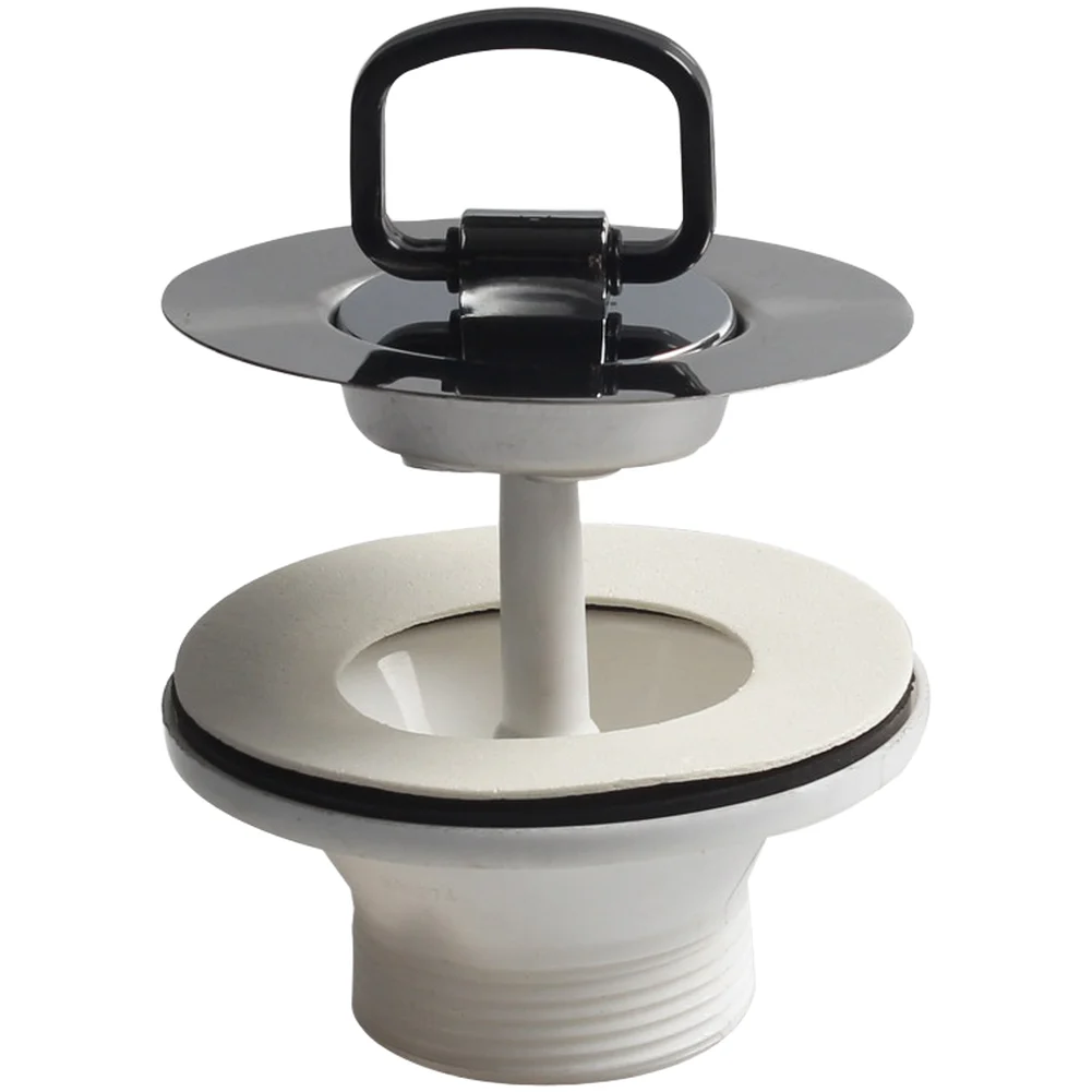 Washbasin Drain 85mm Stainless Steel with PP Cover Push Pull Stopper for Sink Drainage System Dual Gasket Sealing