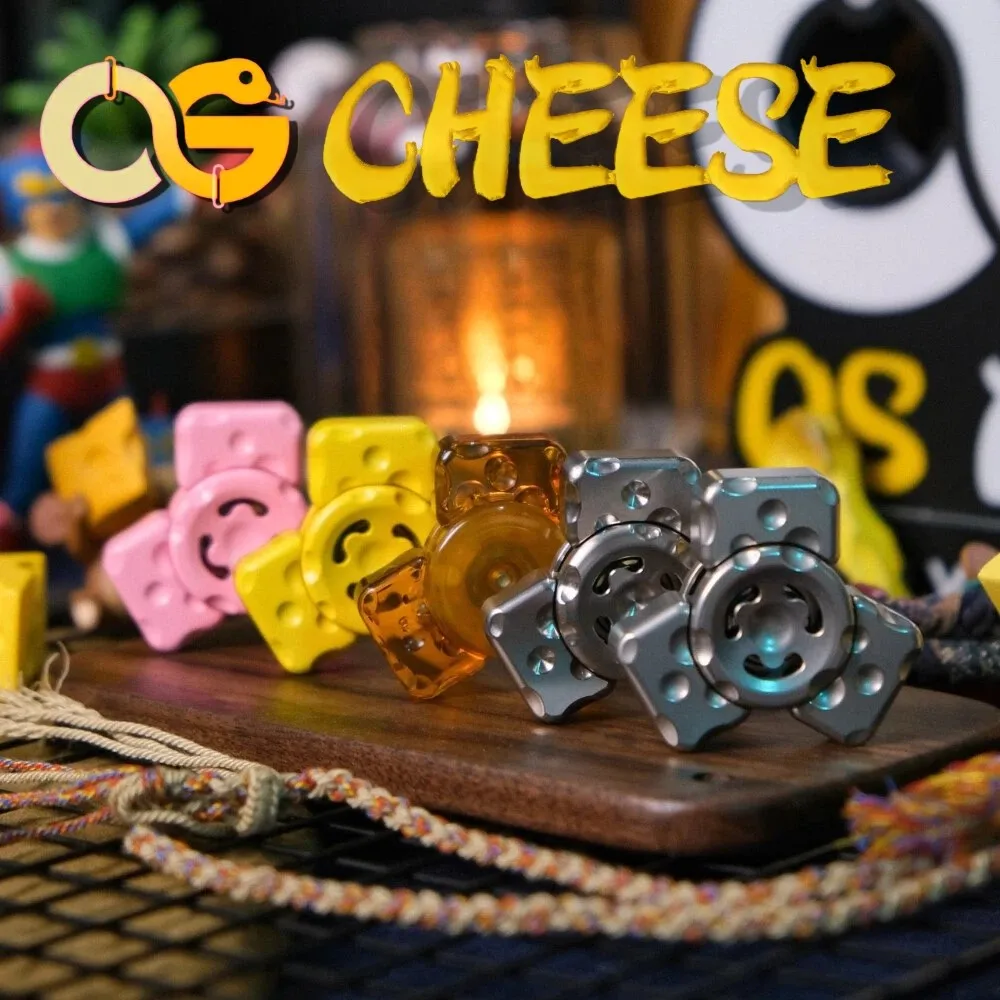 OS EDC CHEESE Mini Fidget Spinner Fidget-Spielzeug für Erwachsene Büro-Schreibtisch-Zubehör Angstlösende Spielzeuge Angstlinderungs-Gadgets