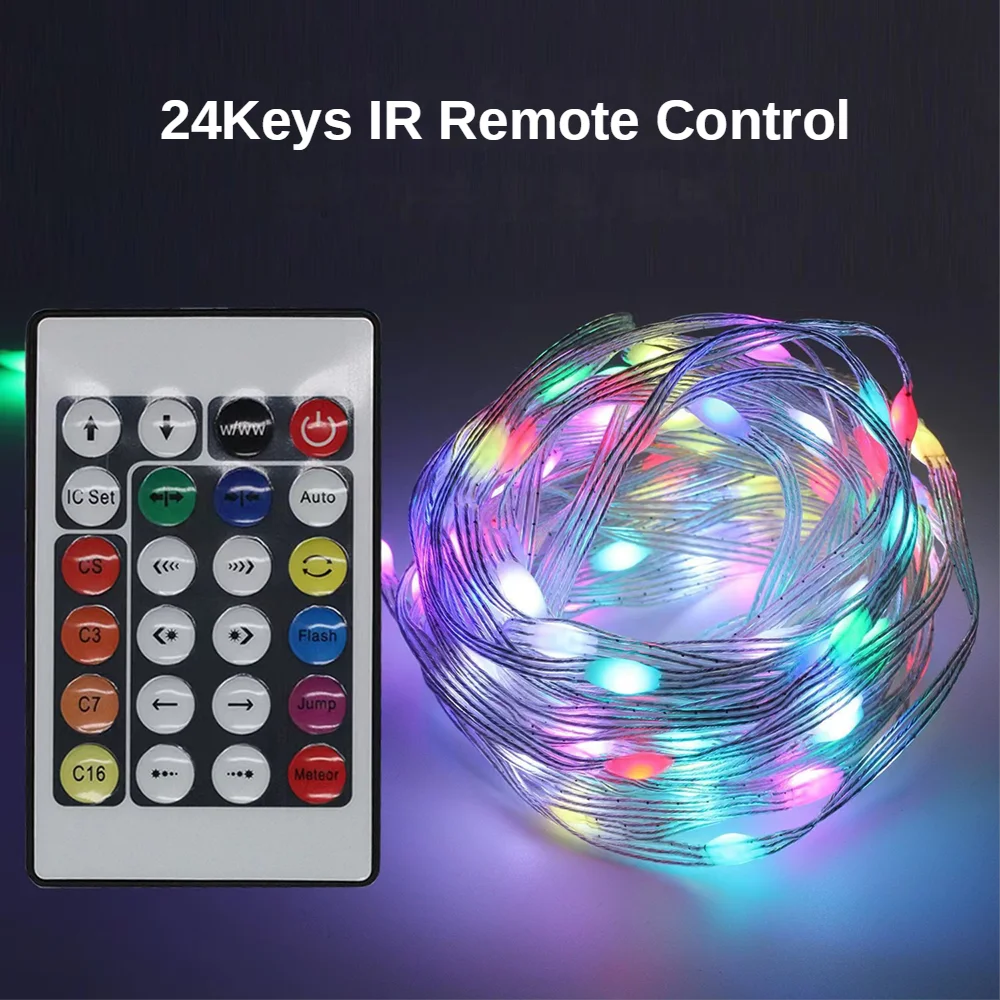 10M DC5V WS2812B LED z Bluetooth ciąg bajkowe oświetlenie RGBIC Dreamcolor adresowalne Party Christmas Lights dekoracje ślubne Garland