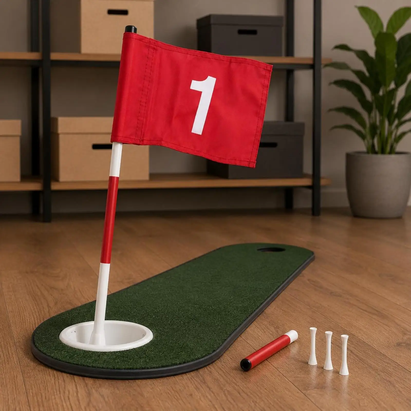 Golf Flag Pole Durable Rectangular Sports Flag High Visibility Marker for Practice and Training Greens