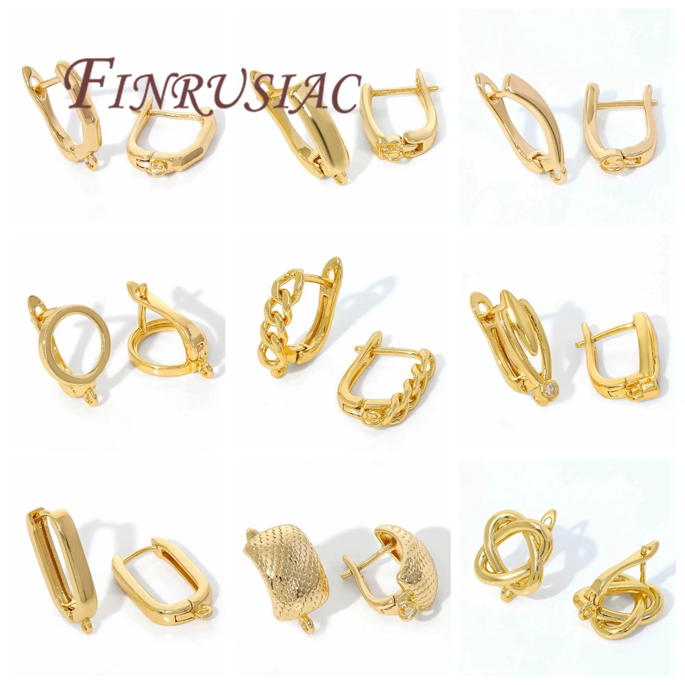 خطافات أقراط فرنسية مطلية بالذهب عيار 18 قيراط، تركيبات أقراط أسلاك الأذن Shvenzy، إكسسوارات للأقراط، نتائج مجوهرات ذاتية الصنع