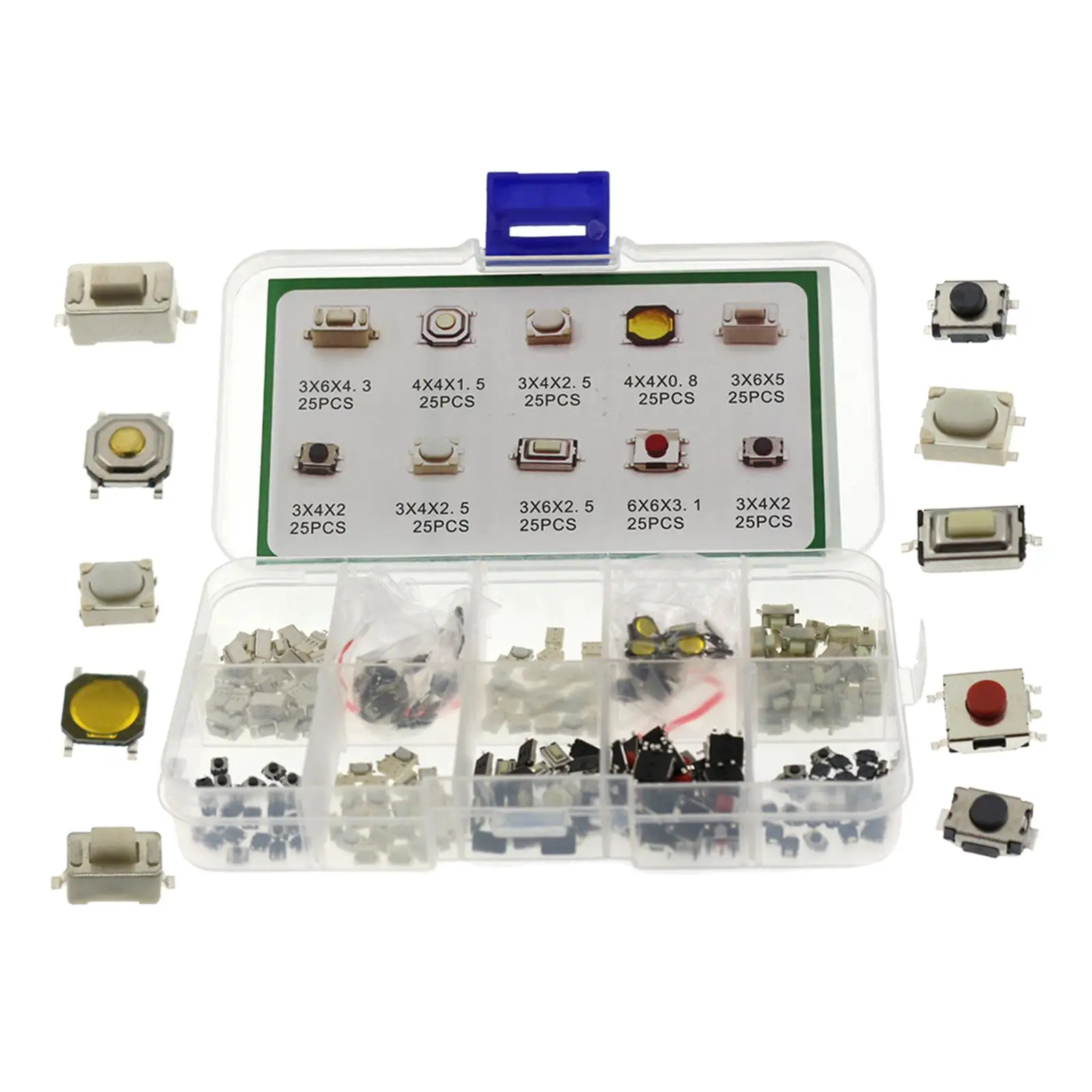 Micro Momentary Tactile Push Buttons Waterproof Electronic Switch Kit for Computers and Printers