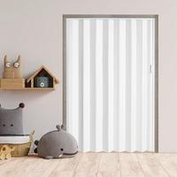 PVC Accordion Door Accordion Sliding Door 60X80 Inches with Installation Hardware Handle Lock for Bedroom Living Room Wardrobe