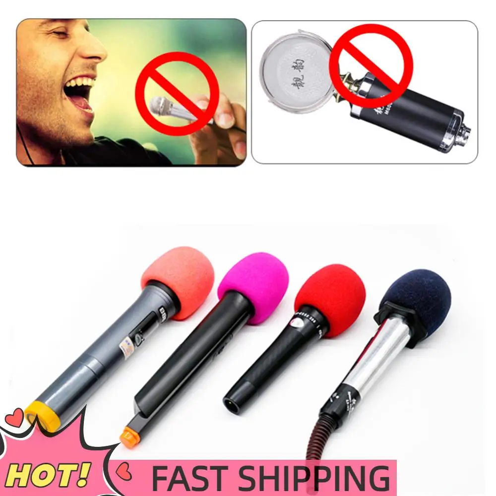 بسيطة ميكروفون رغوة هيئة التصنيع العسكري الإسفنج غطاء استوديو الزجاج الأمامي واقية شواء درع الموسيقى المتكلم غطاء ميكروفون الملحقات #1