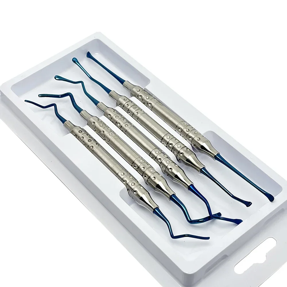 5Pcs/set Dental Implant Surgical Bone Vista Tunneling Procedure Titanium Implant Dental Instruments Dentist Cleaning Tools