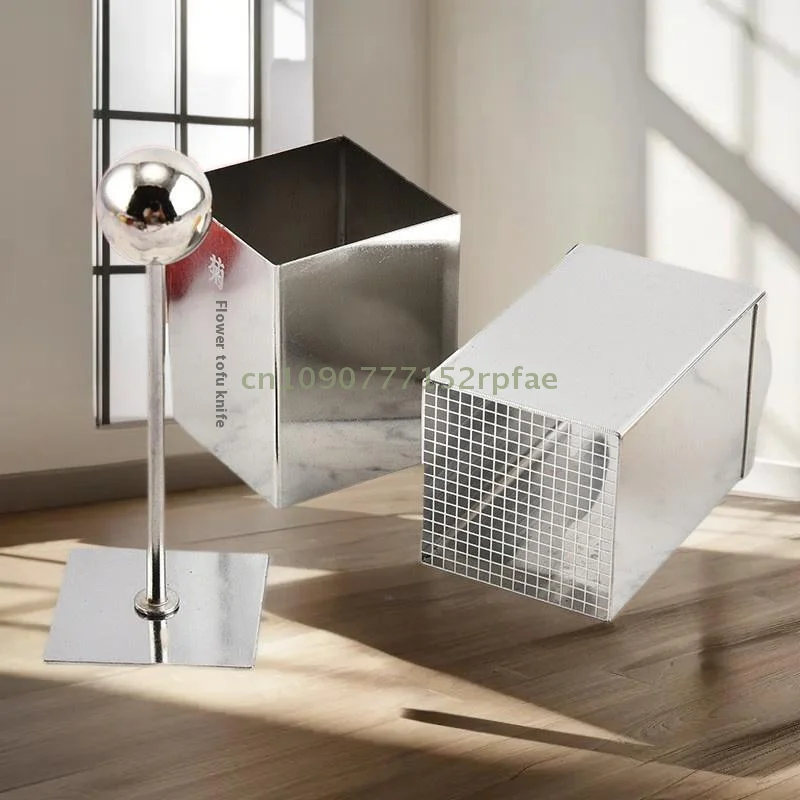 {NN72} Kreatywna forma ze stali nierdzewnej do krojenia tofu, ręczny krajalnica do tofu DIY, szybka krajalnica, narzędzie do krojenia tofu w kształcie chryzantemy