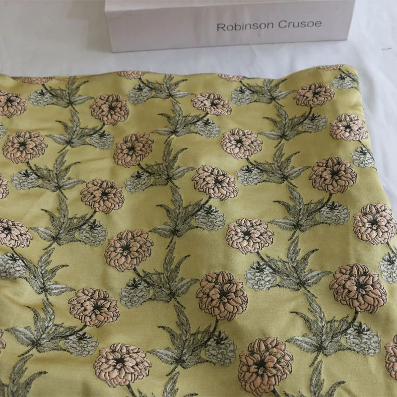 160cm Breite Ins Koreanische Stil Schöne Textur Ölgemälde Drei-Dimensional Stickerei Retro Blumen Jacquard Mode Stoff