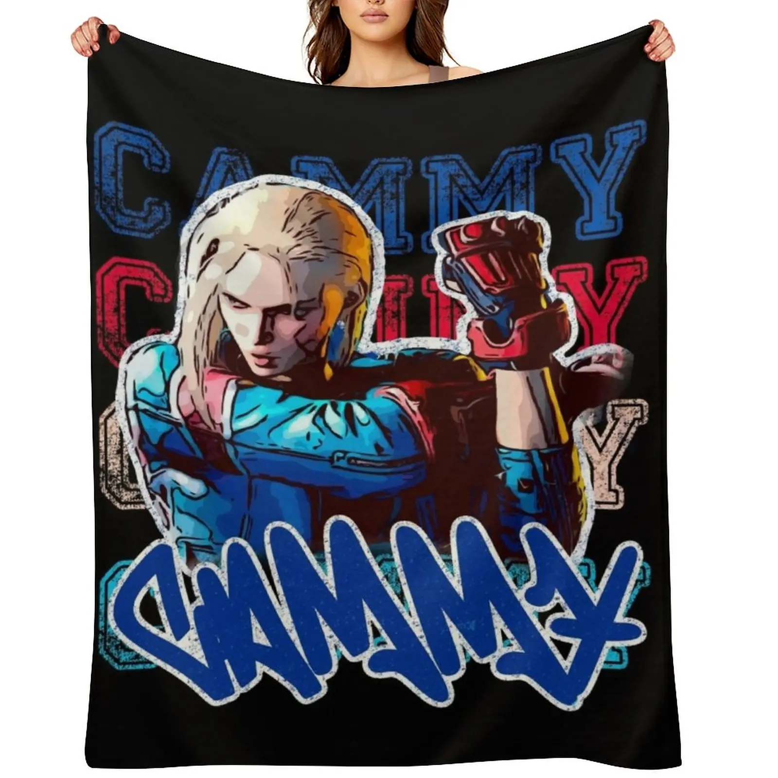 

Sf6 Cammy fan, United Kingdom, British, Throw Blanket Sofa Hair Vintage For Sofa Thin Blankets